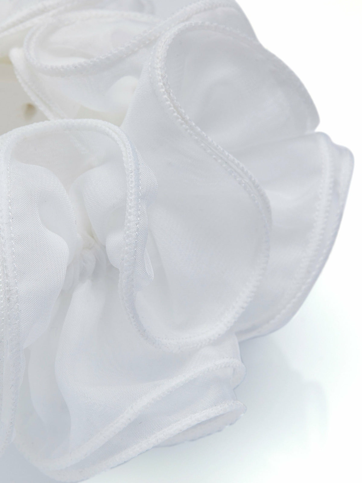 Nolita Ruffle White Hair Tie - Nana Jacqueline