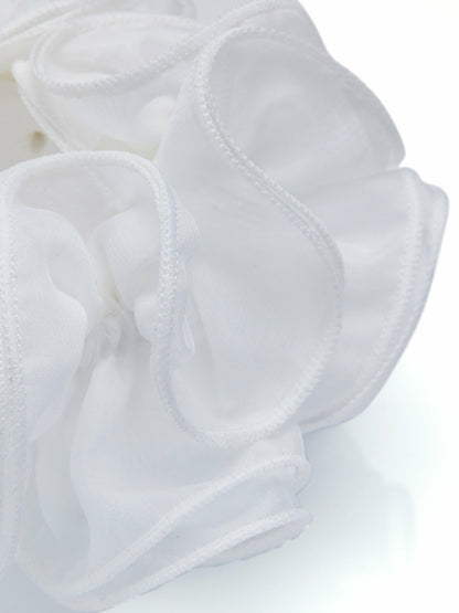 Nolita Ruffle White Hair Tie - Nana Jacqueline