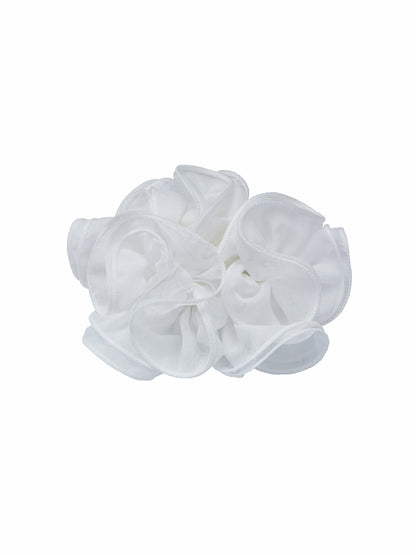 Nolita Ruffle White Hair Tie - Nana Jacqueline