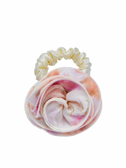 Felicity Floral Print Ivory Hair Tie - Nana Jacqueline