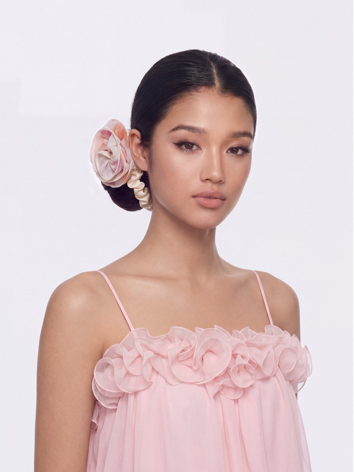 Felicity Floral Print Ivory Hair Tie - Nana Jacqueline