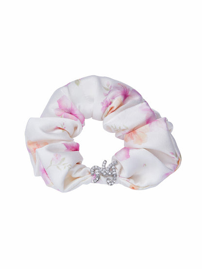 Novella Crystal Logo Ivory Hair Tie - Nana Jacqueline