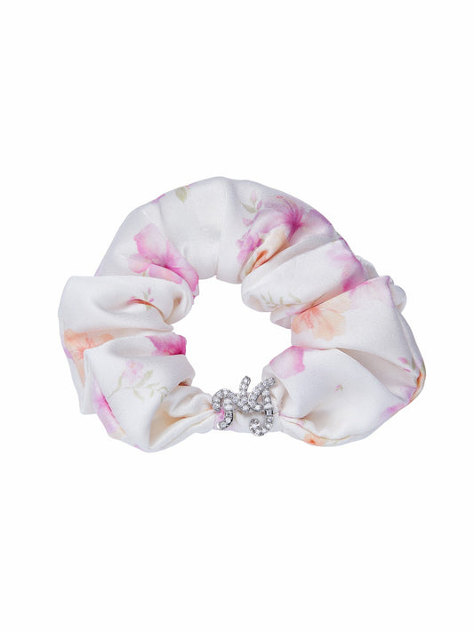 Novella Crystal Logo Ivory Hair Tie - Nana Jacqueline