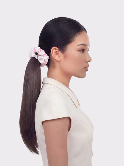 Novella Crystal Logo Ivory Hair Tie - Nana Jacqueline