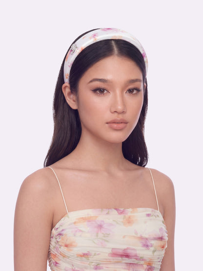 Caraline Logo Print Beige Head Band - Nana Jacqueline