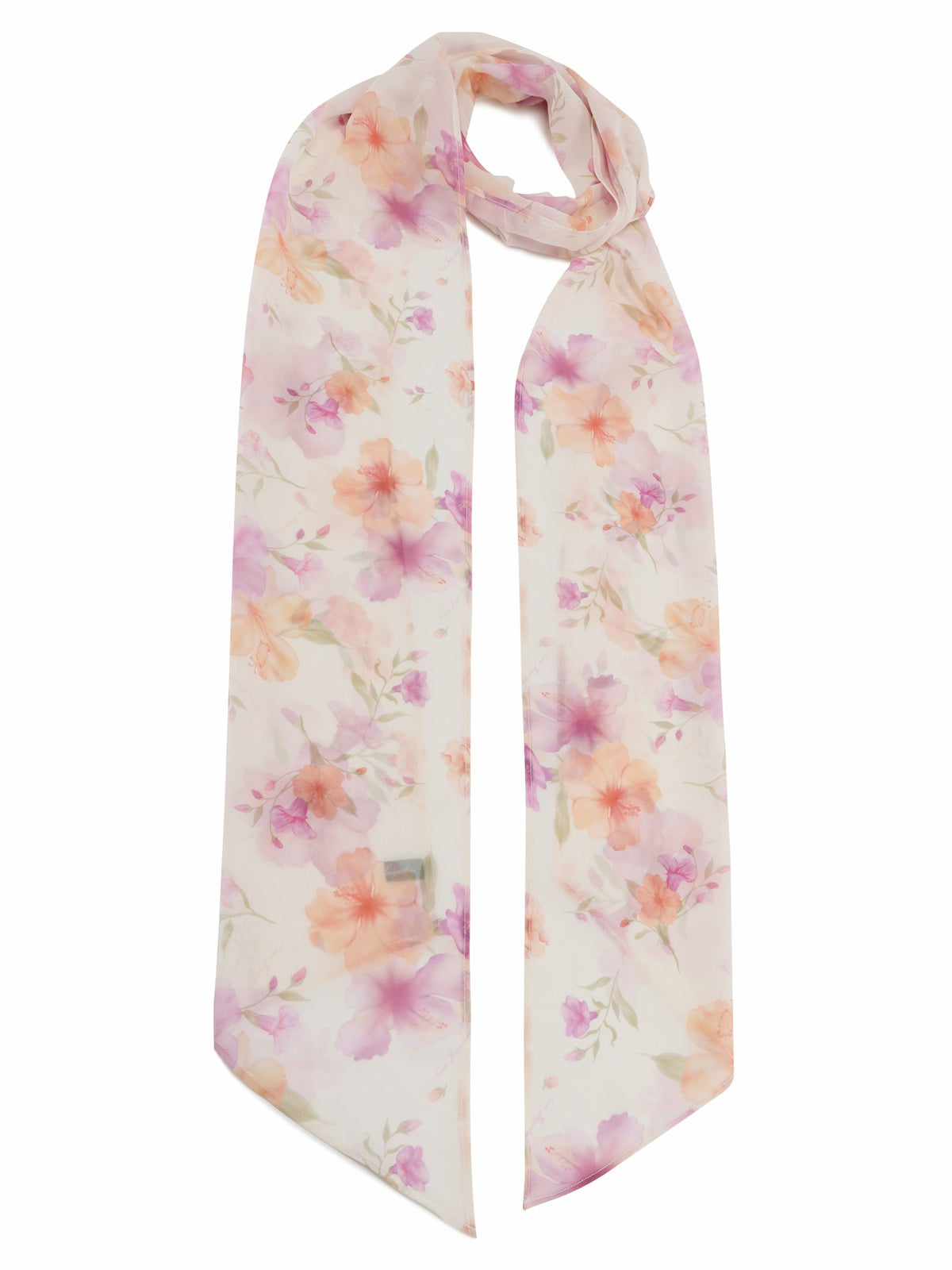 Roselle Floral Print Cream Scarf - Nana Jacqueline
