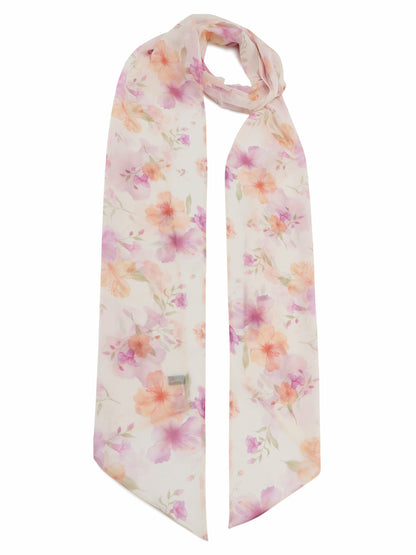 Roselle Floral Print Cream Scarf - Nana Jacqueline