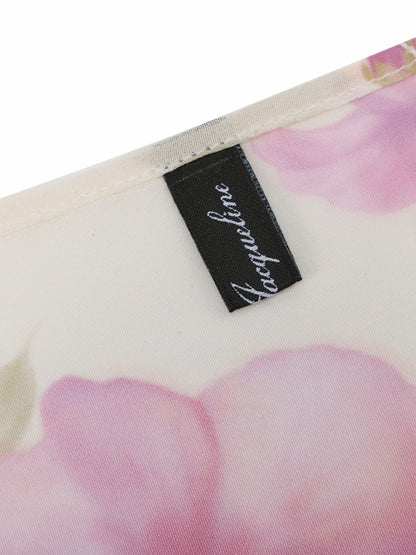 Roselle Floral Print Cream Scarf - Nana Jacqueline