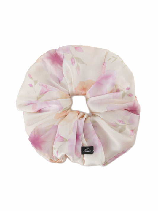Fleur Floral Print Ivory Scrunchie - Nana Jacqueline