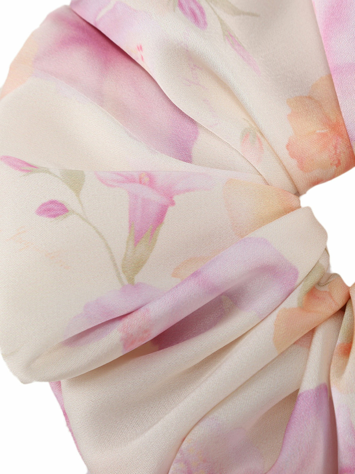Fleur Floral Print Ivory Scrunchie - Nana Jacqueline