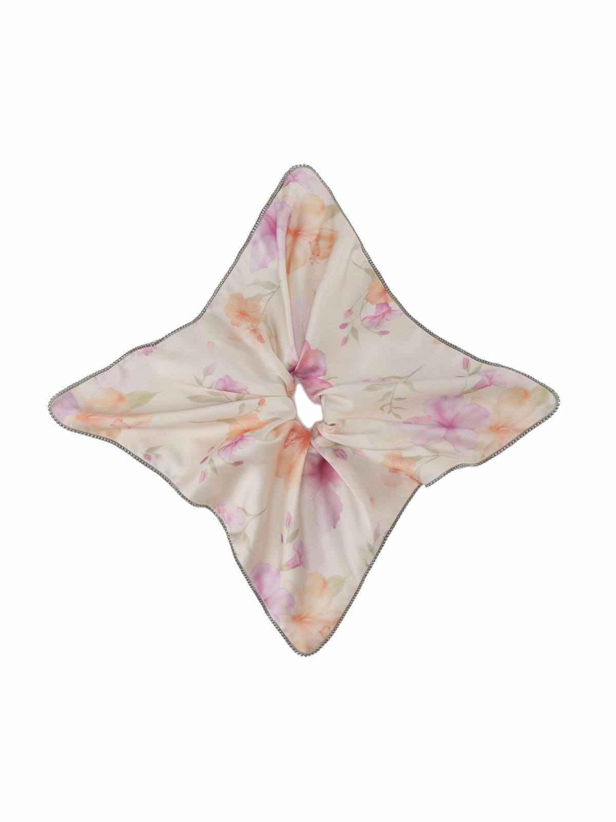 Bloomie Floral Print Cream Hair Tie - Nana Jacqueline
