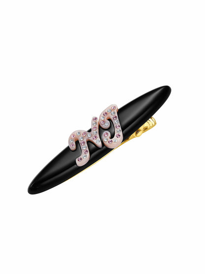 Starlette Logo Black Hair Clip - Nana Jacqueline