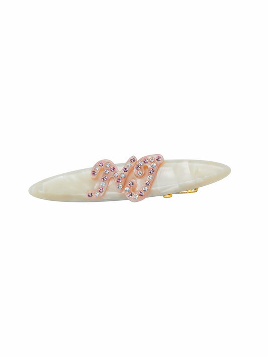 Starlette Logo Crystal Pink Hair Clip - Nana Jacqueline