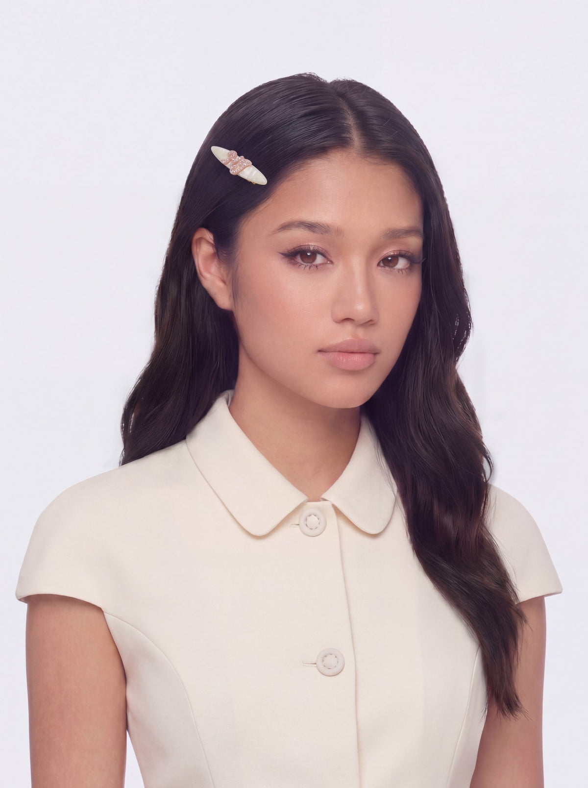 Starlette Logo Crystal Pink Hair Clip - Nana Jacqueline