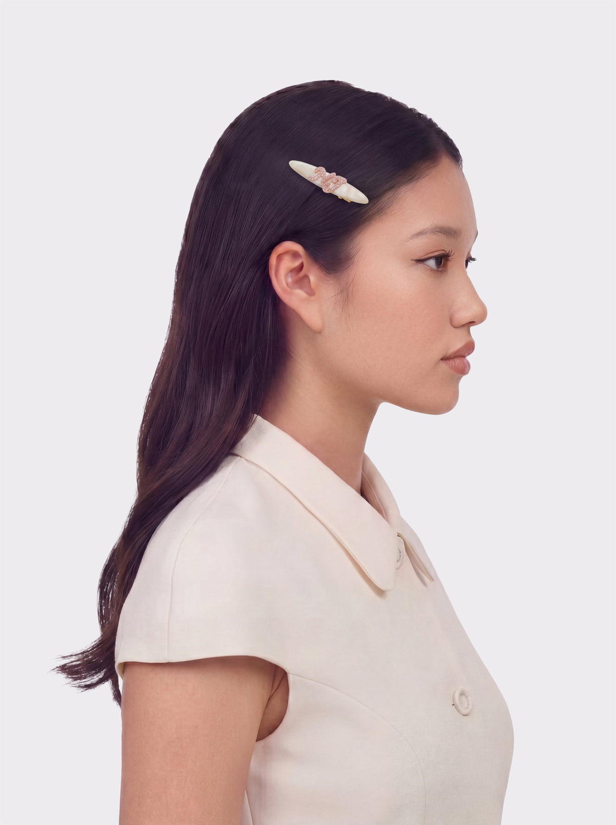 Starlette Logo Crystal Pink Hair Clip - Nana Jacqueline