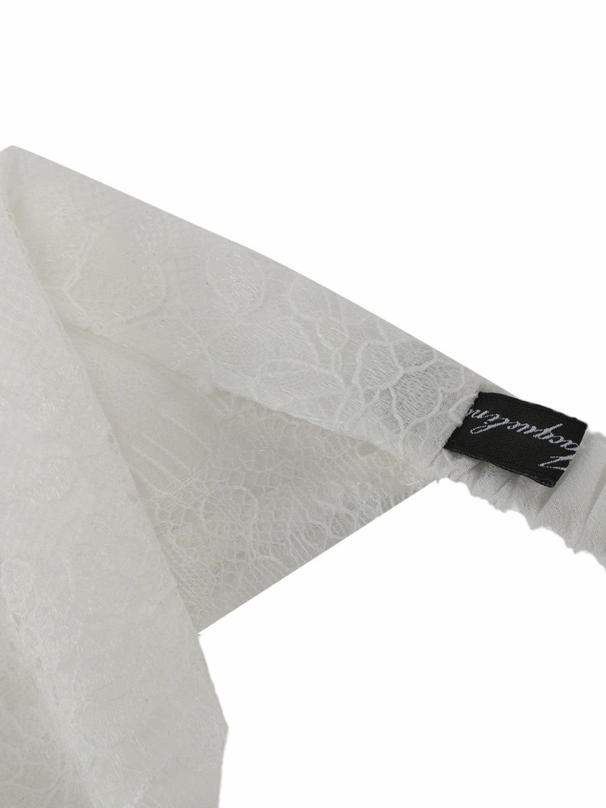Sylvie Lace-Trim White Headscarf - Nana Jacqueline