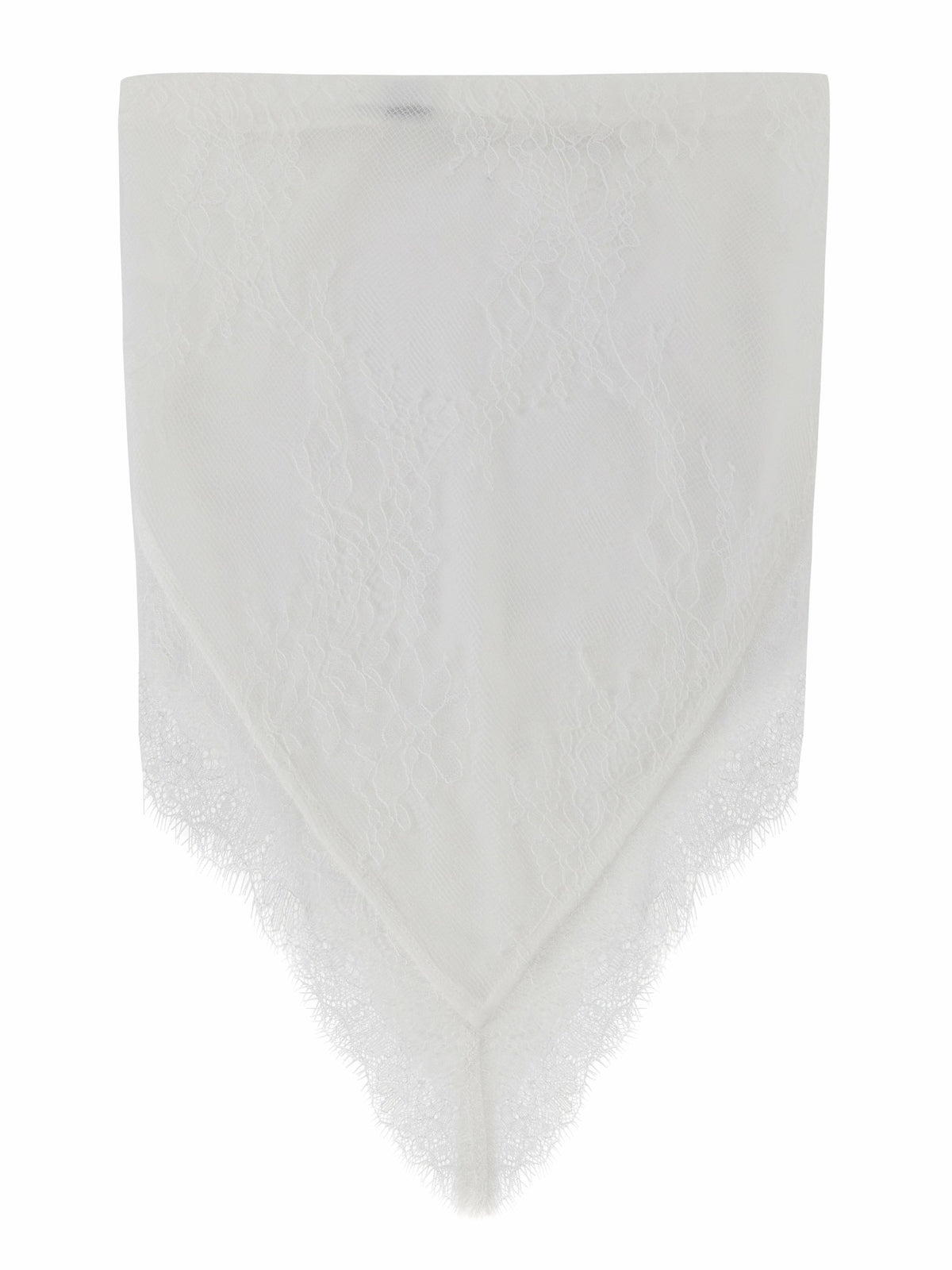 Sylvie Lace-Trim White Headscarf - Nana Jacqueline