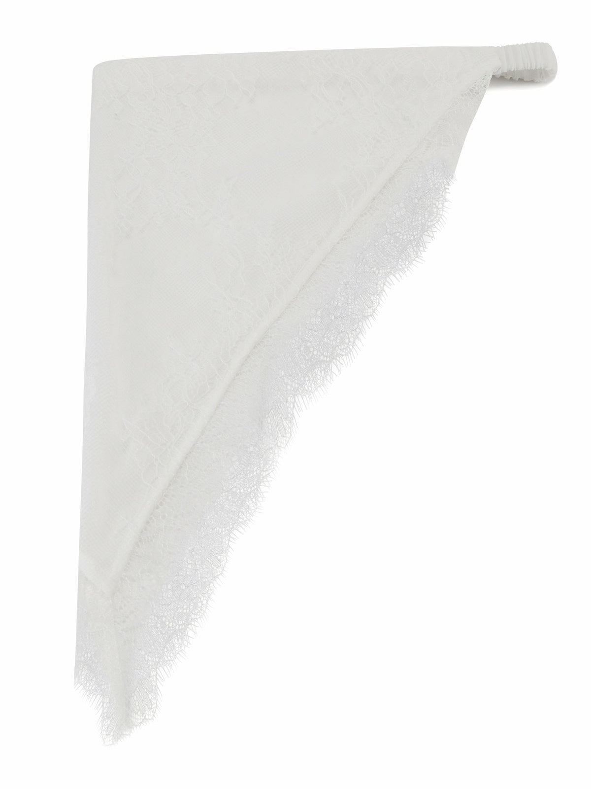 Sylvie Lace-Trim White Headscarf - Nana Jacqueline