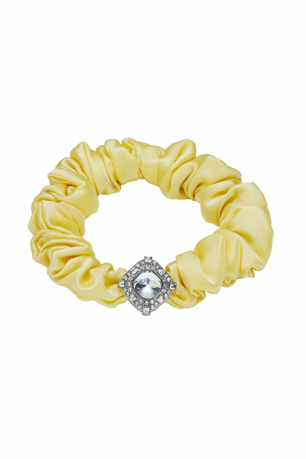 Pastel Silk Scrunchie Set with Crystal Detail - Nana Jacqueline