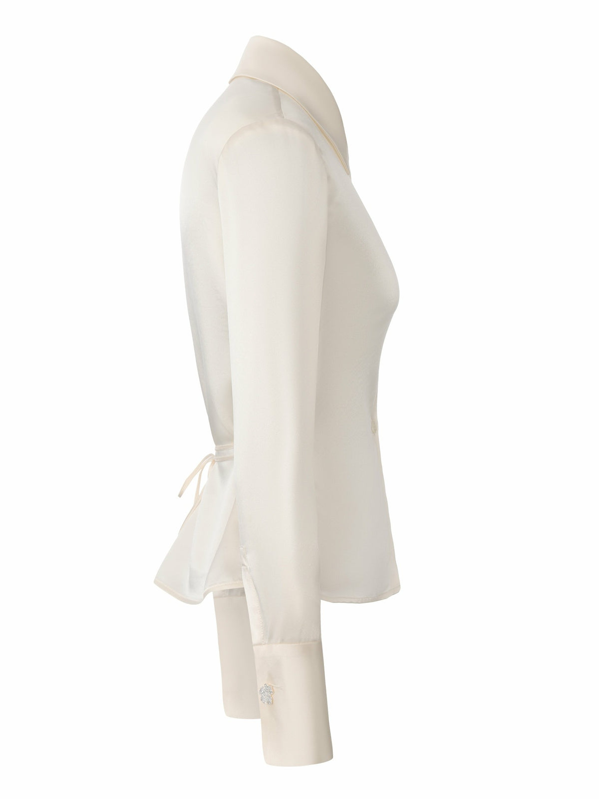 Eva Tie-Back Satin Champagne Shirt - Nana Jacqueline