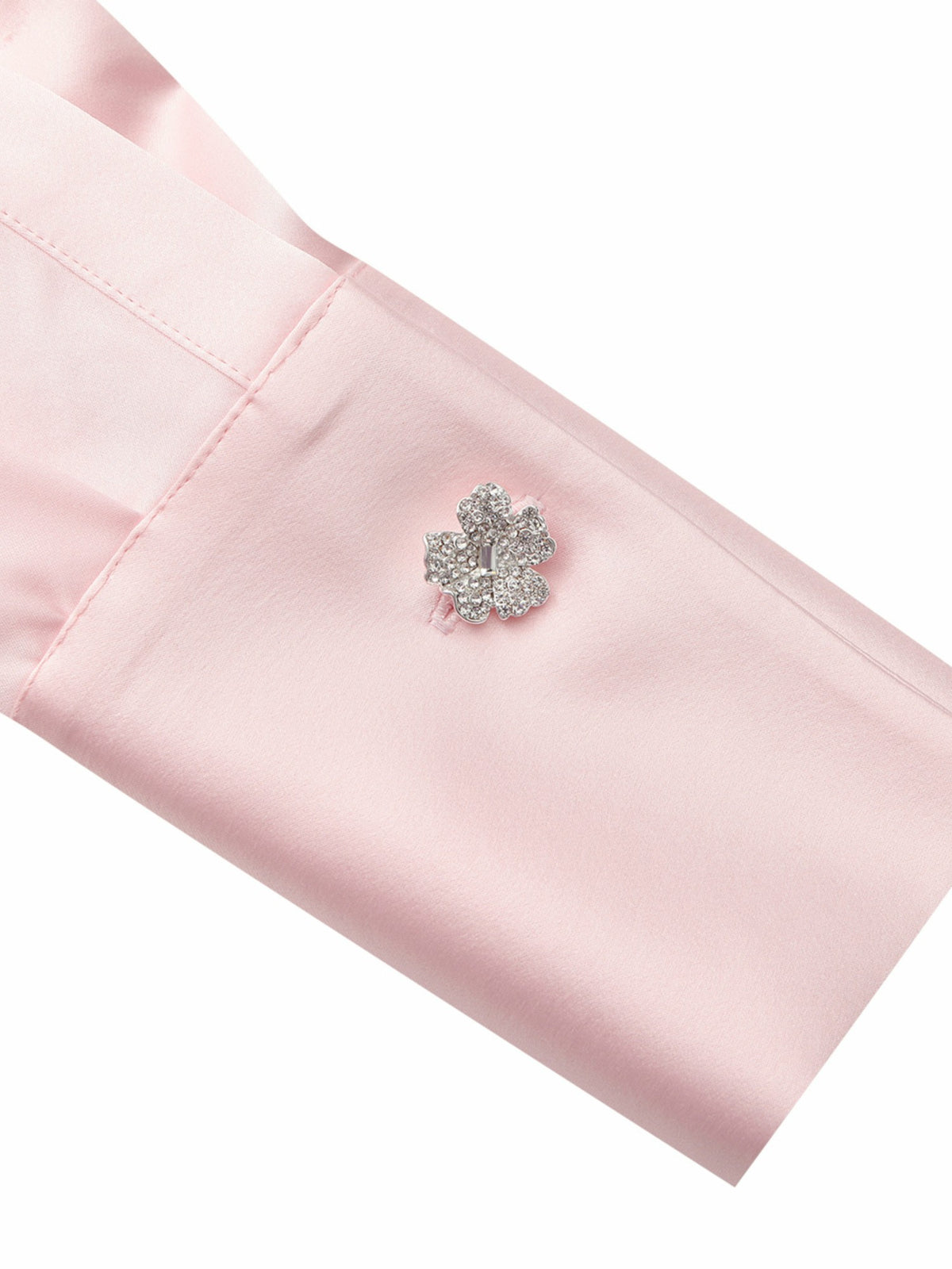 Eva Tie-Back Satin Pink Shirt - Nana Jacqueline