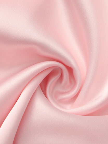 Eva Tie-Back Satin Pink Shirt - Nana Jacqueline
