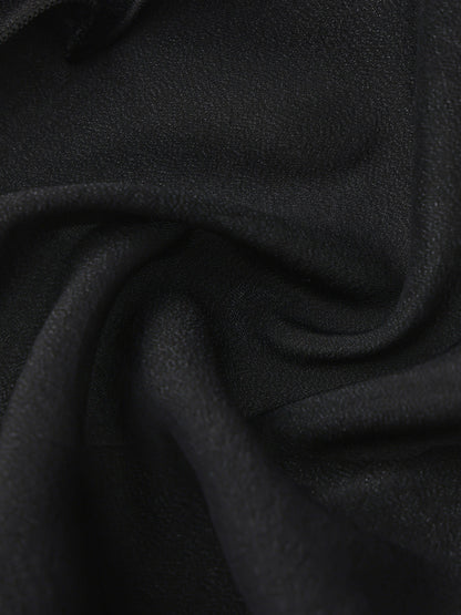 Charlotte Ruffle V-Neck Black Wrap Top - Nana Jacqueline