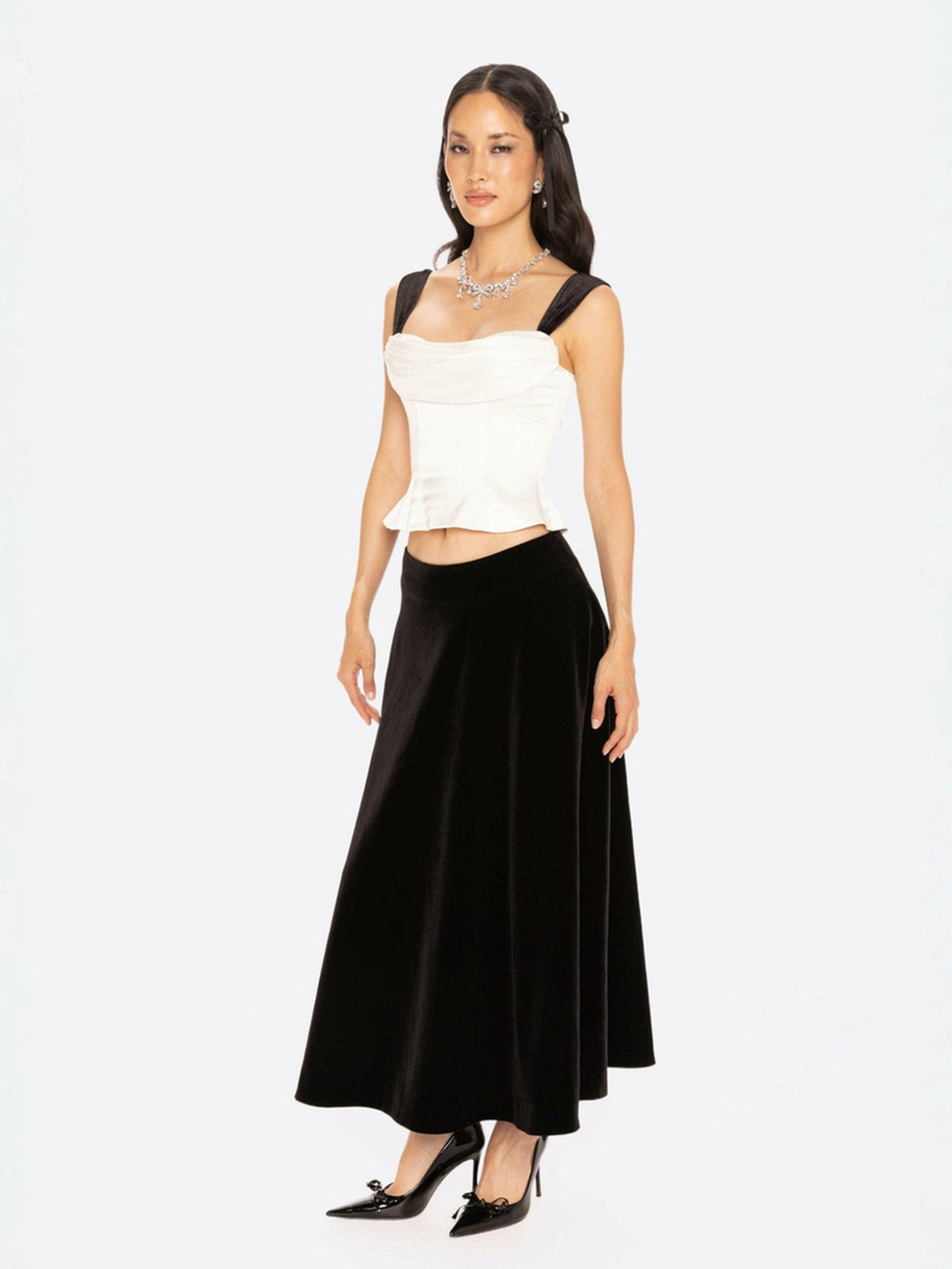 Gia Bow Top: White Top for Date Night - Nana Jacqueline