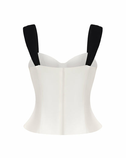 Gia Bow Top: White Top for Date Night - Nana Jacqueline