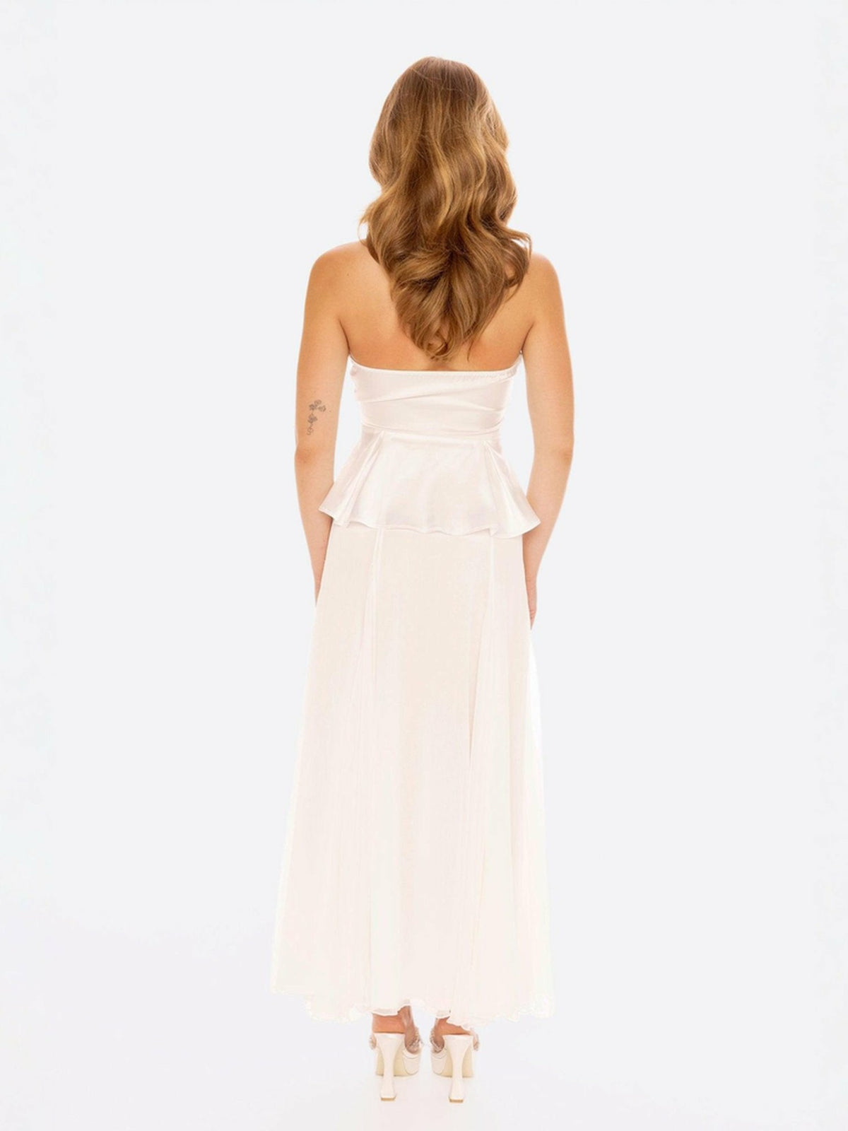 Julisa Top: White Satin Top for Engagement Party - Nana Jacqueline