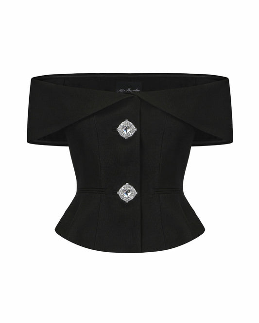 Blakely Top: Black Top for Date Night - Nana Jacqueline