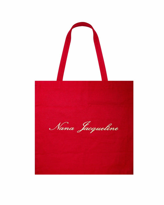 Jacqueline Canvas Bag: Red Canvas Bag for Everyday Use - Nana Jacqueline