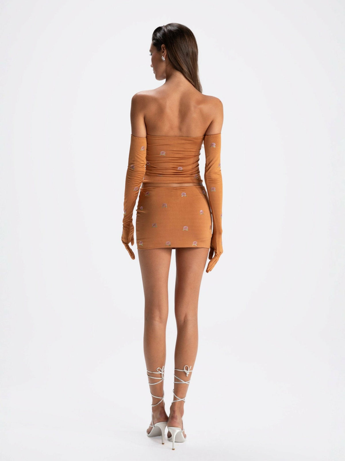 Rosana Embroidered Top: Brown Top for Date Night - Nana Jacqueline