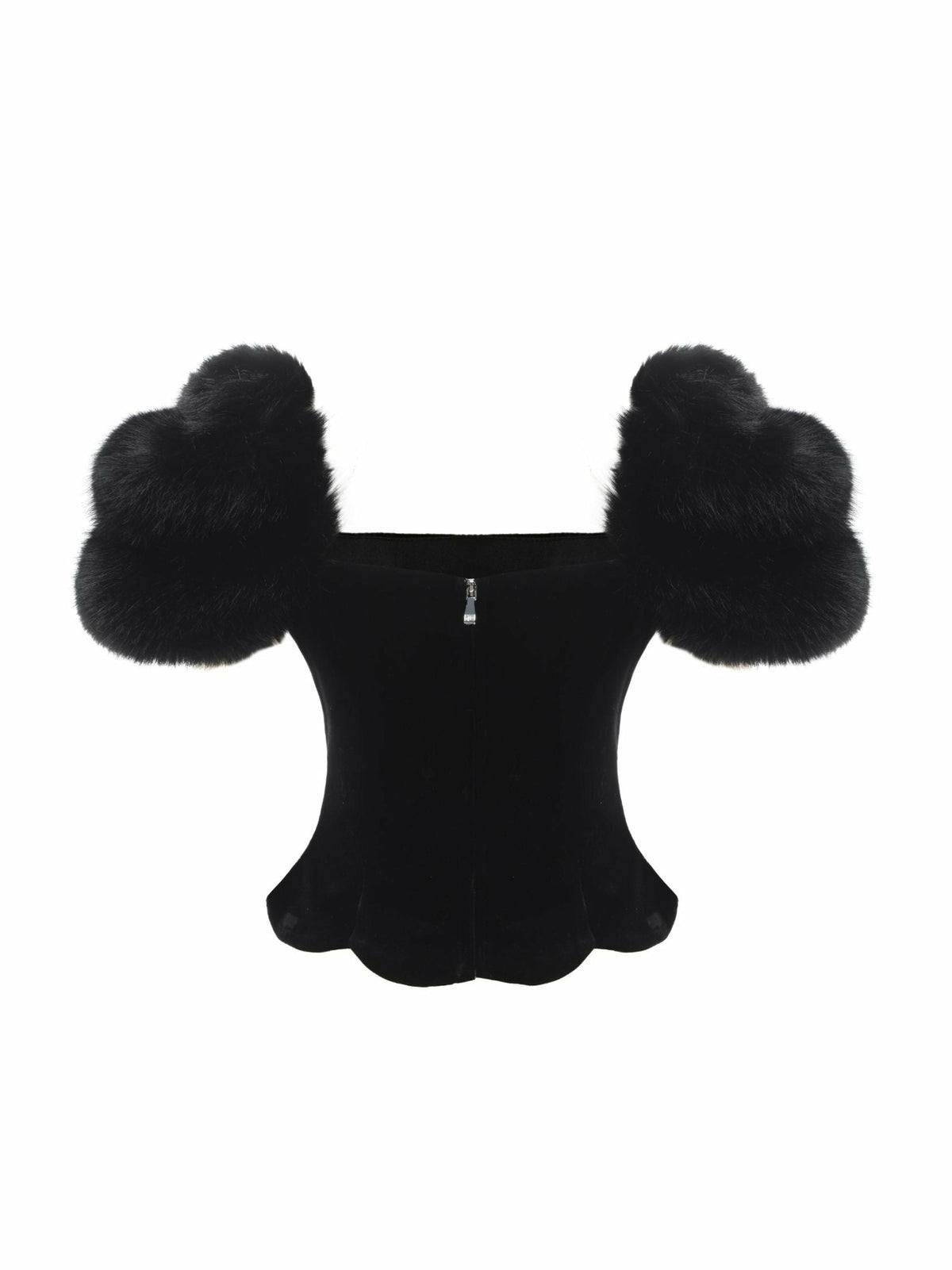 Alicia Velvet Top: Black Velvet Top for Cocktail Party - Nana Jacqueline