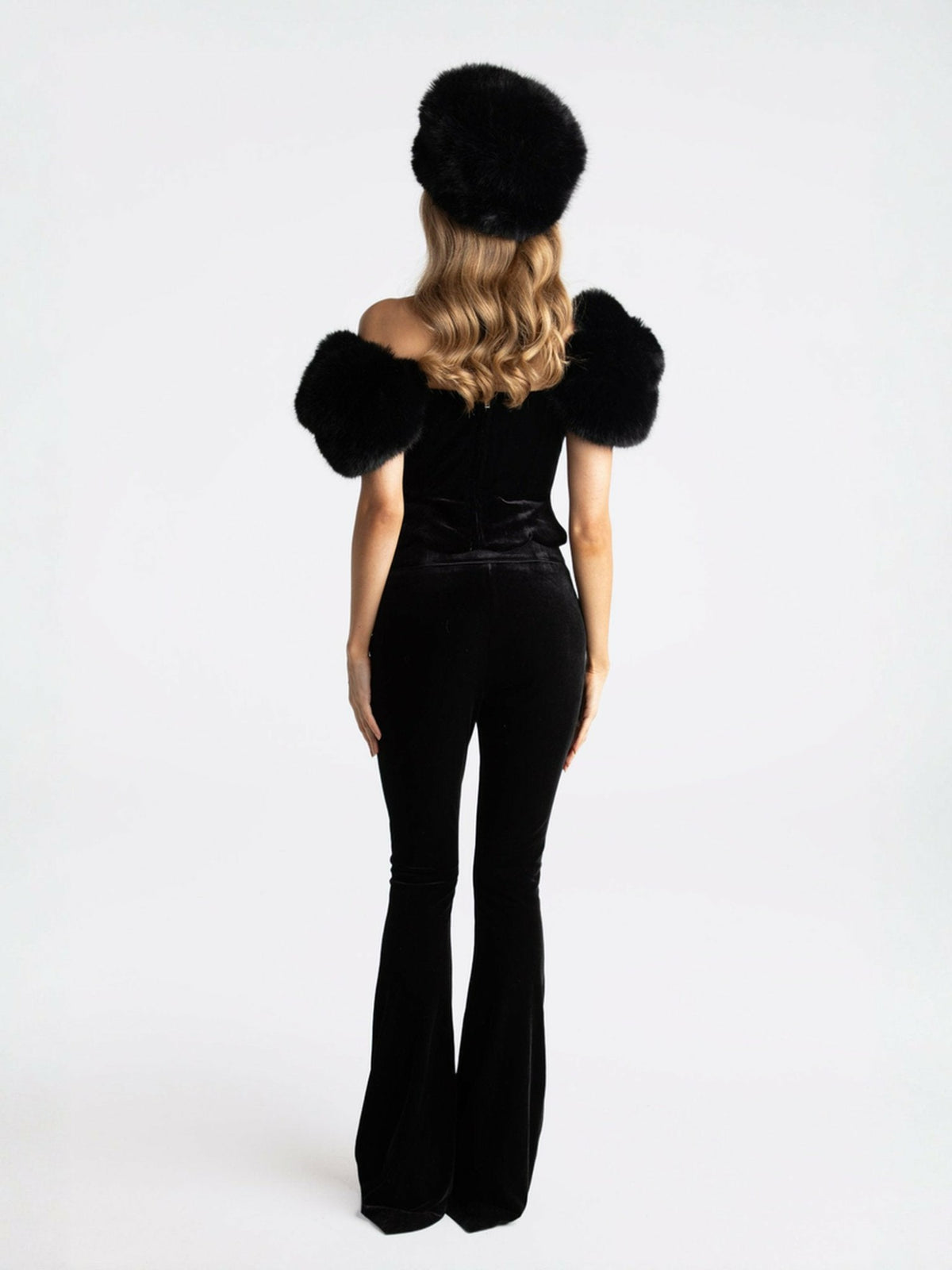 Alicia Velvet Top: Black Velvet Top for Cocktail Party - Nana Jacqueline