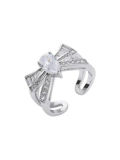 Claira Ring: White Ring for Engagement Party - Nana Jacqueline