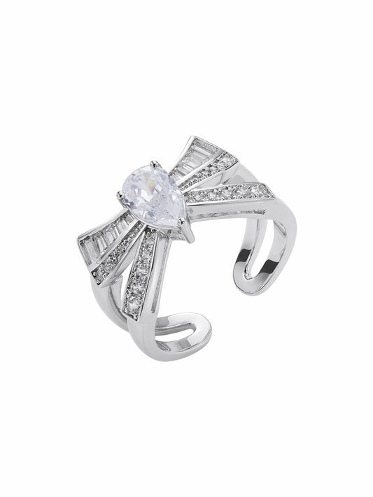 Claira Ring: White Ring for Engagement Party - Nana Jacqueline