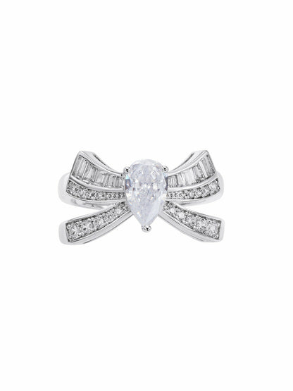 Claira Ring: White Ring for Engagement Party - Nana Jacqueline