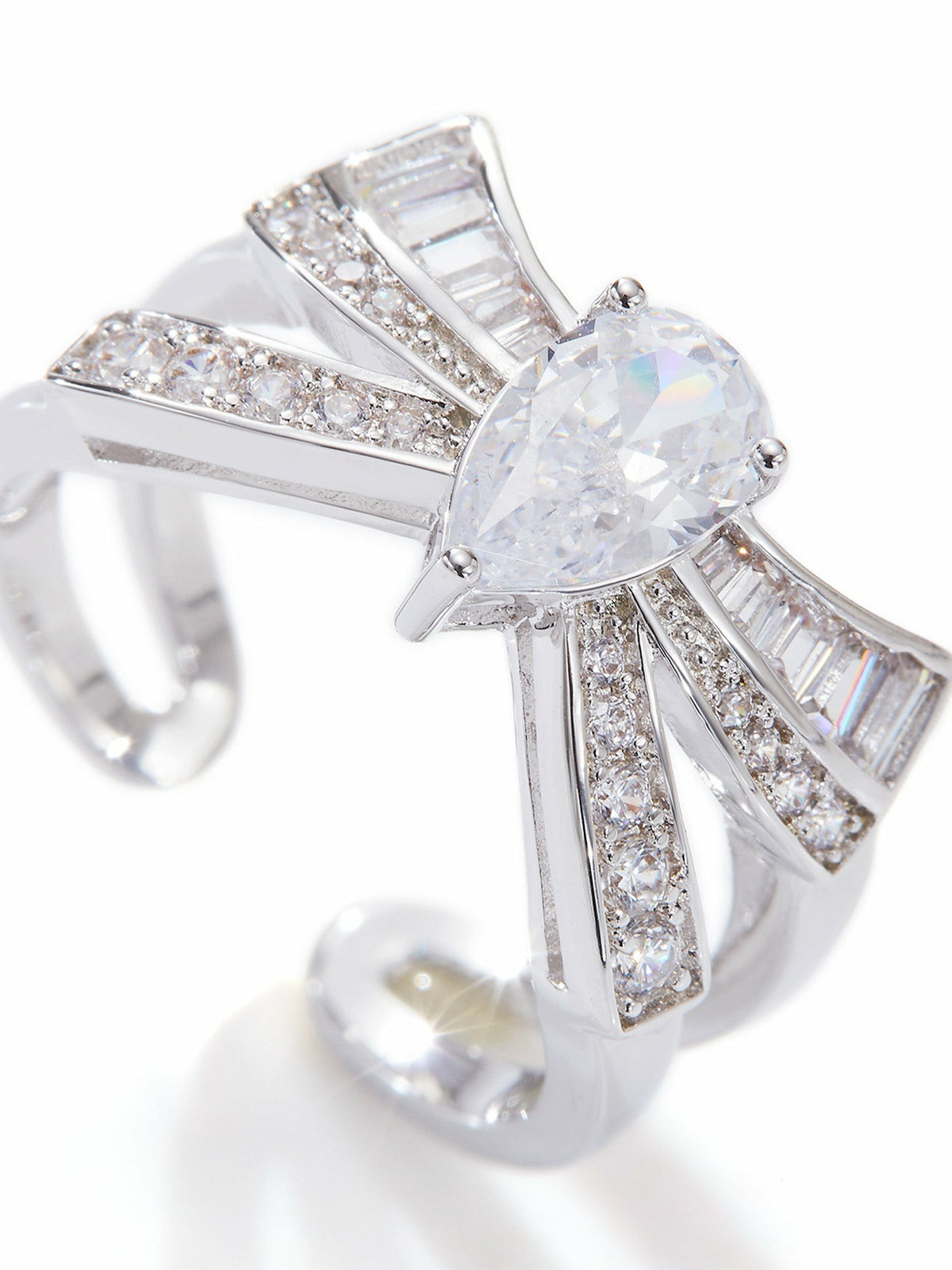 Claira Ring: White Ring for Engagement Party - Nana Jacqueline