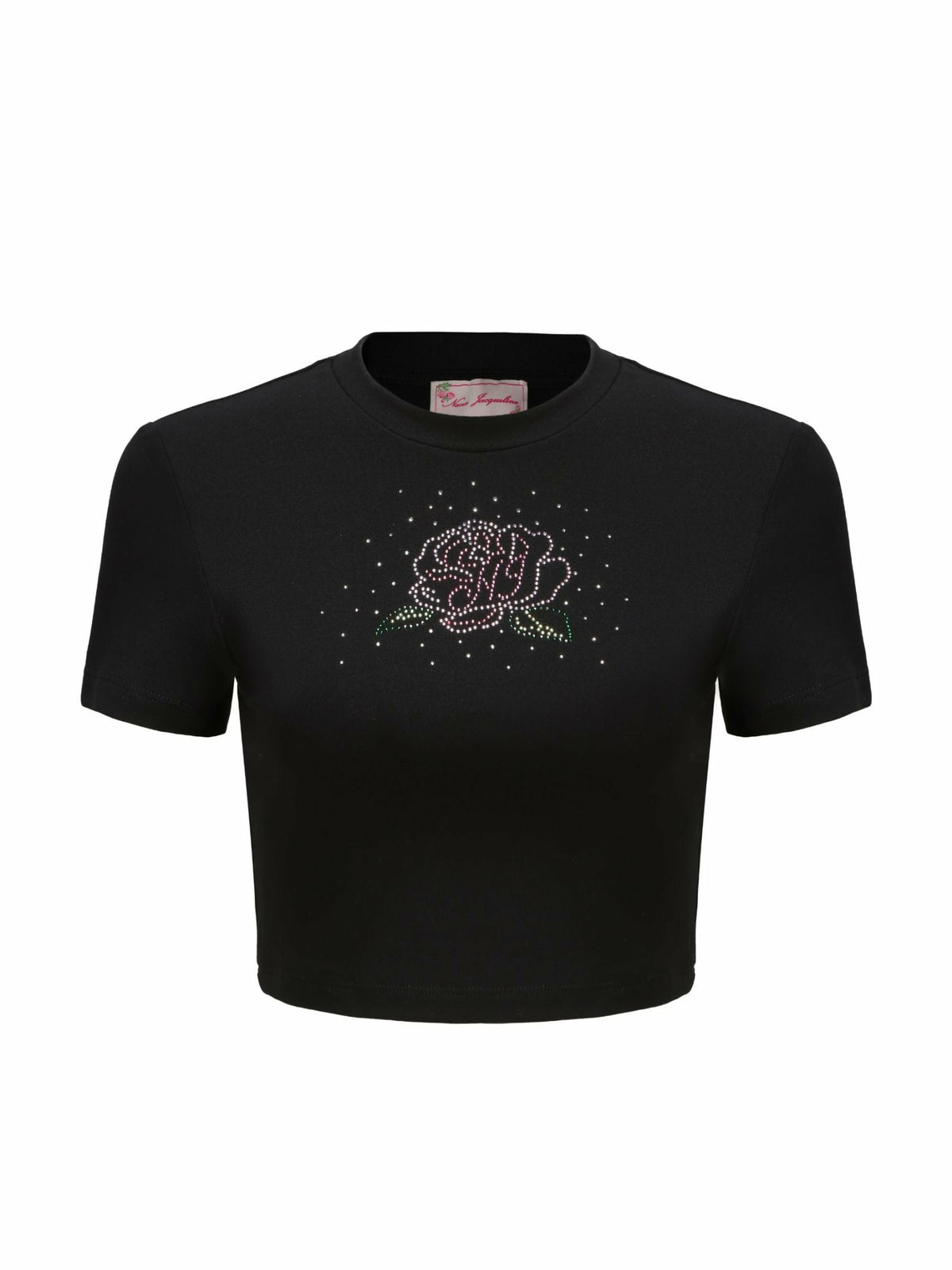 Elle Baby Tee: Black Baby Tee for Casual Luxury Daytime Outfit - Nana Jacqueline