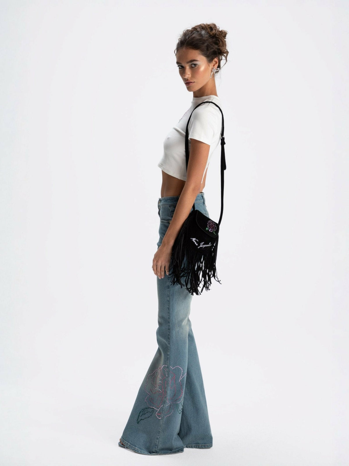 Elle Baby Tee: White Tee for Casual Luxury Daytime Outfit - Nana Jacqueline