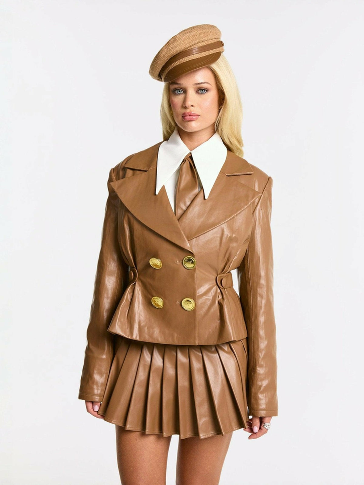 Gina Jacket: Brown Jacket for Date Night - Nana Jacqueline