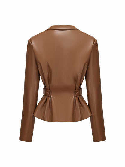 Gina Jacket: Brown Jacket for Date Night - Nana Jacqueline