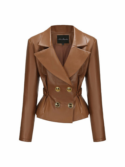 Gina Jacket: Brown Jacket for Date Night - Nana Jacqueline