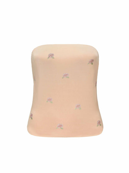 Rosana Embroidered Top: Tan Top for Brunch - Nana Jacqueline