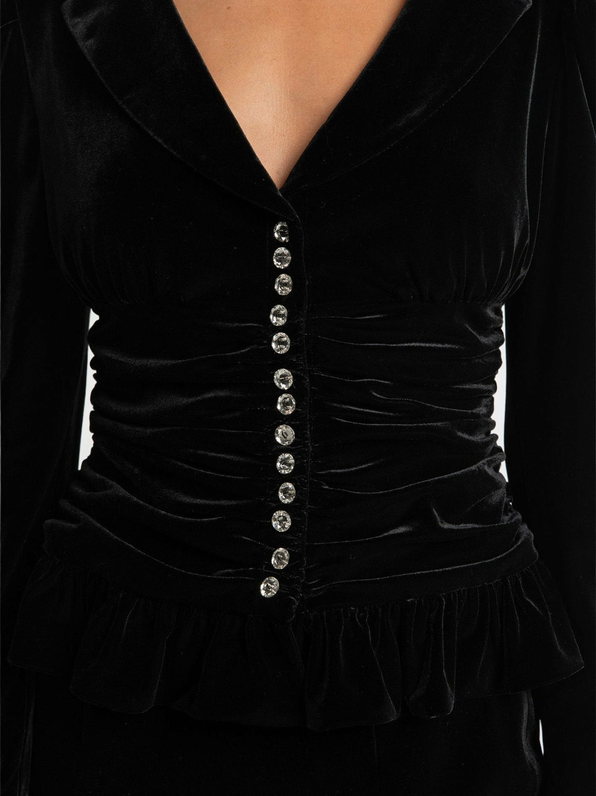 Josie Velvet Top: Black Top for Cocktail Party - Nana Jacqueline