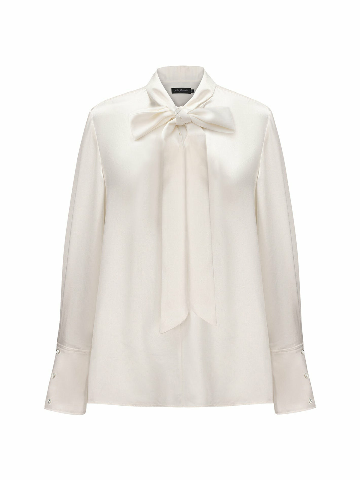 Louisa Top: White Satin Top for Brunch - Nana Jacqueline