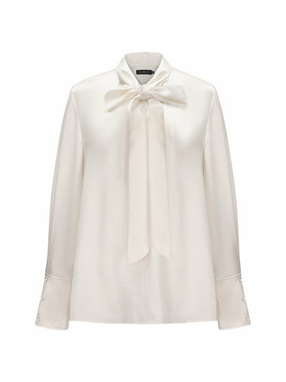 Louisa Top: White Satin Top for Brunch - Nana Jacqueline
