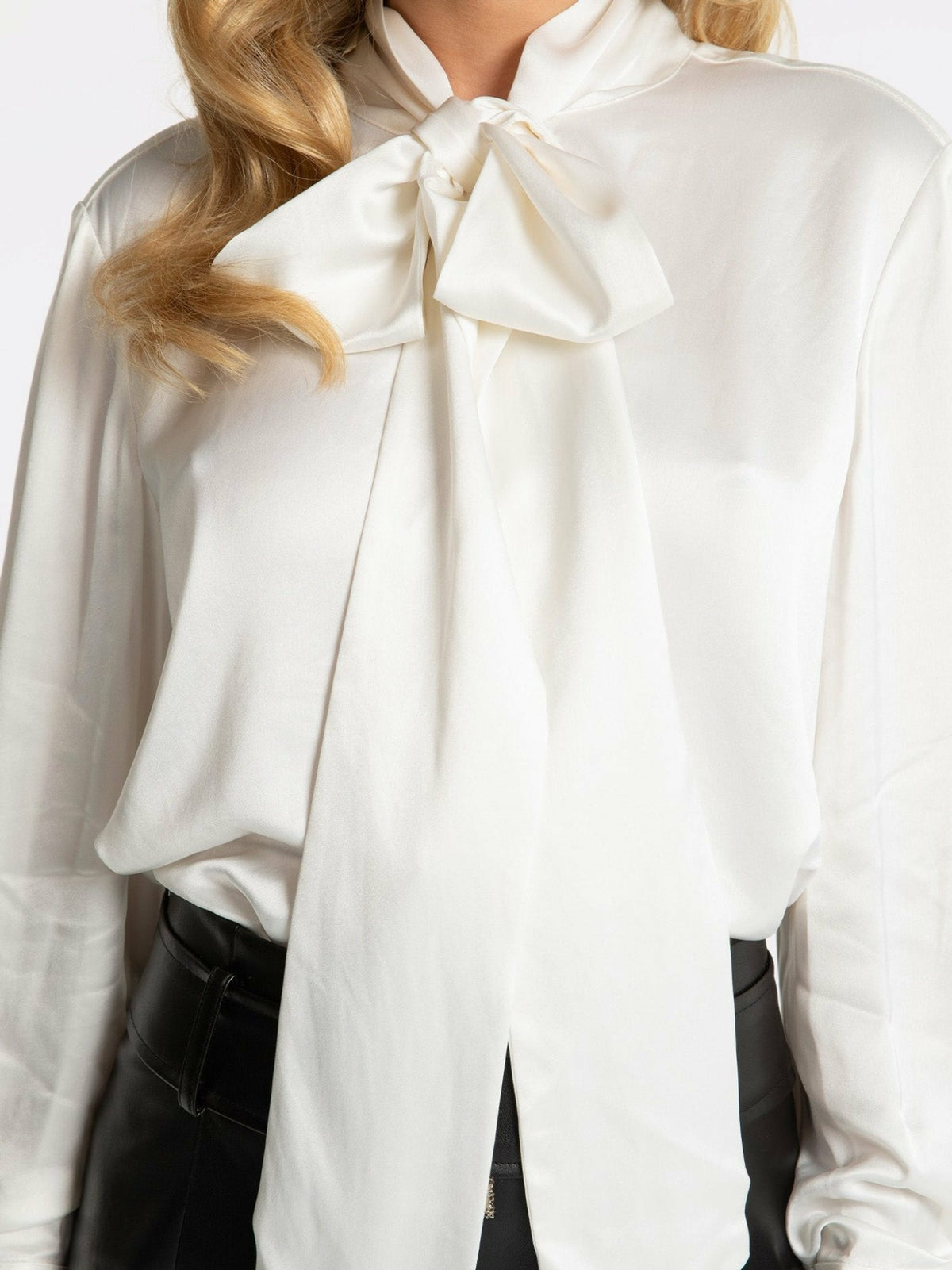 Louisa Top: White Satin Top for Brunch - Nana Jacqueline