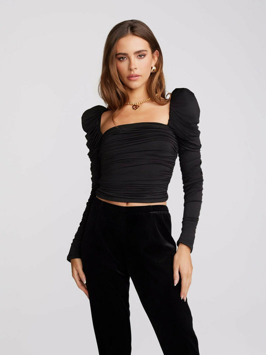 Brandy Top: Black Top for Date Night - Nana Jacqueline